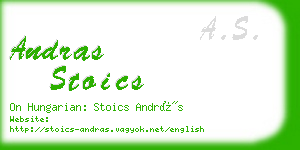 andras stoics business card